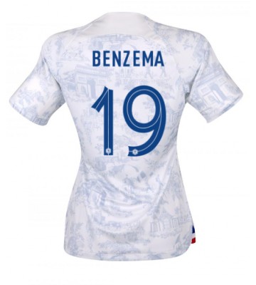 Frankrig Karim Benzema #19 Replika Udebanetrøje Dame VM 2022 Kortærmet